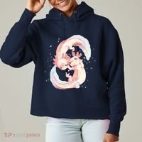 Axolotl Ying Yang Ladies Heavyweight Boxy Pullover Hoodie thumb 0
