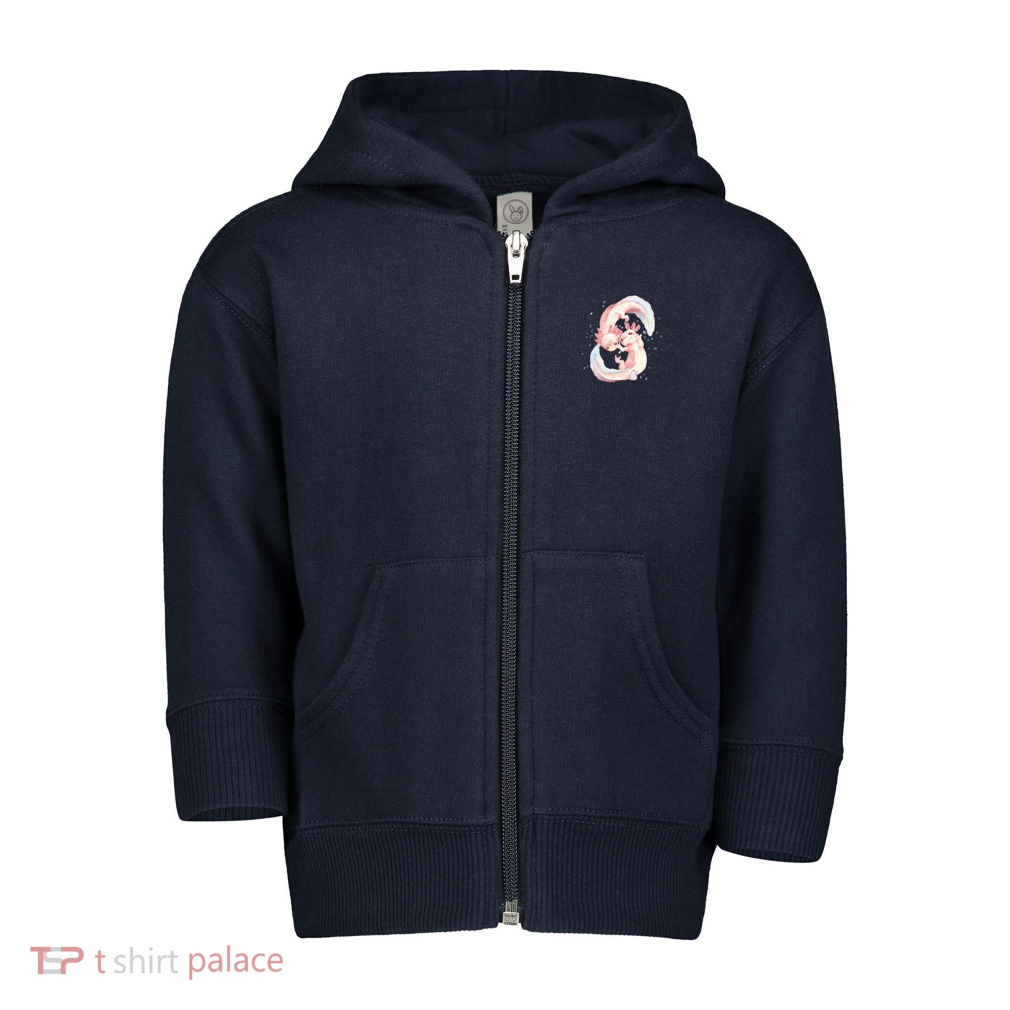 Axolotl Ying Yang Toddler Zip Fleece Hoodie
