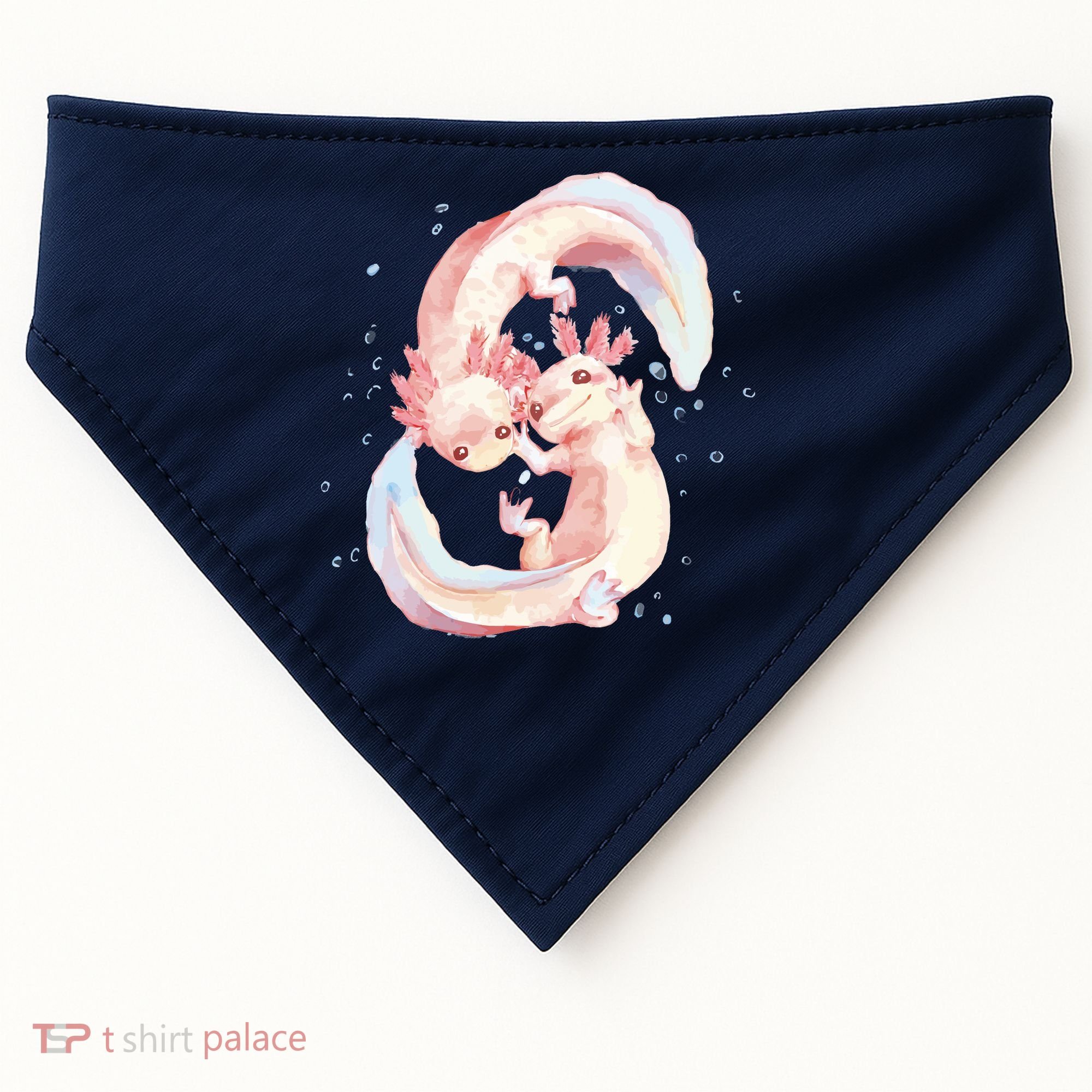 Axolotl Ying Yang USA-Made Doggie Bandana
