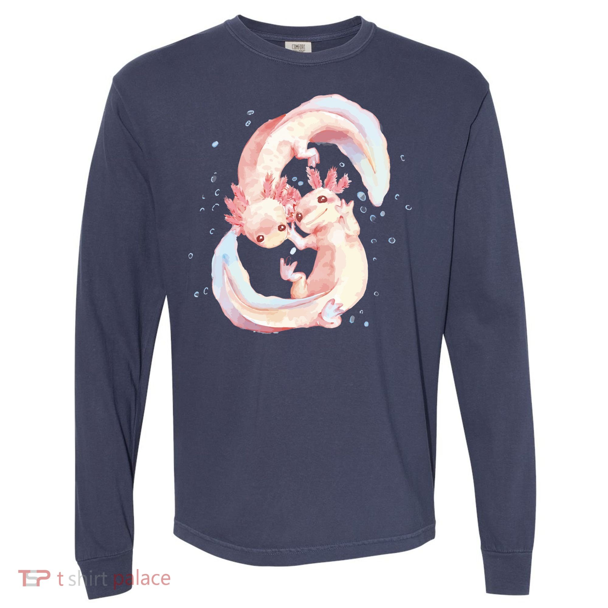 Axolotl Ying Yang Comfort Colors Heavyweight Long Sleeve T-Shirt