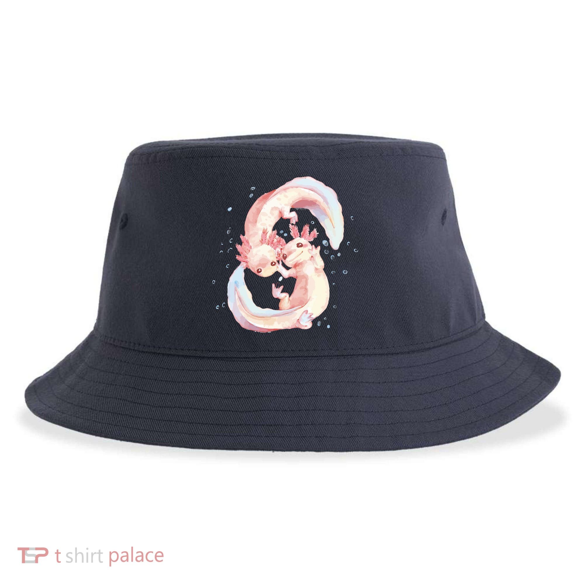 Axolotl Ying Yang Sustainable Bucket Hat