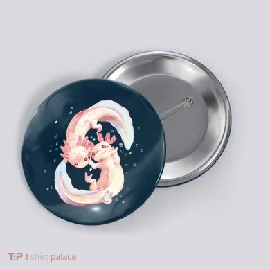 Axolotl Ying Yang Button