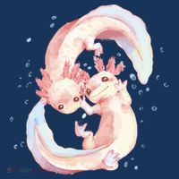 Axolotl Ying Yang Drawstring Bag thumb 2