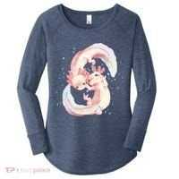 Axolotl Ying Yang Women's Perfect Tri Tunic Long Sleeve Shirt thumb 0