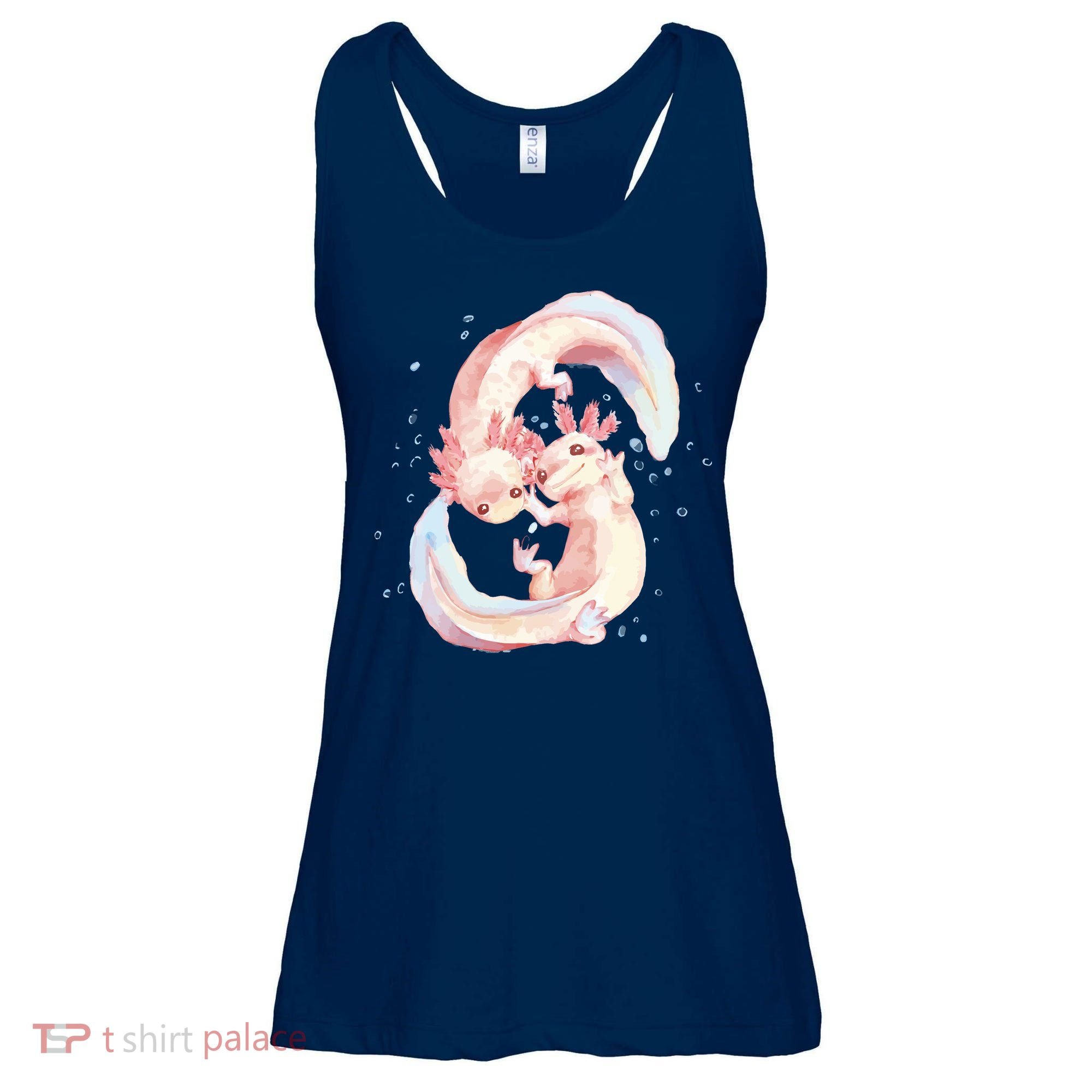 Axolotl Ying Yang Ladies Essential Flowy Tank