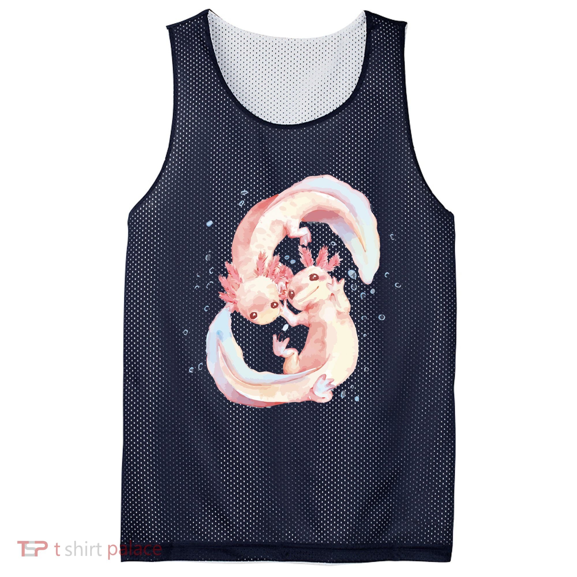 Axolotl Ying Yang Mesh Reversible Basketball Jersey Tank