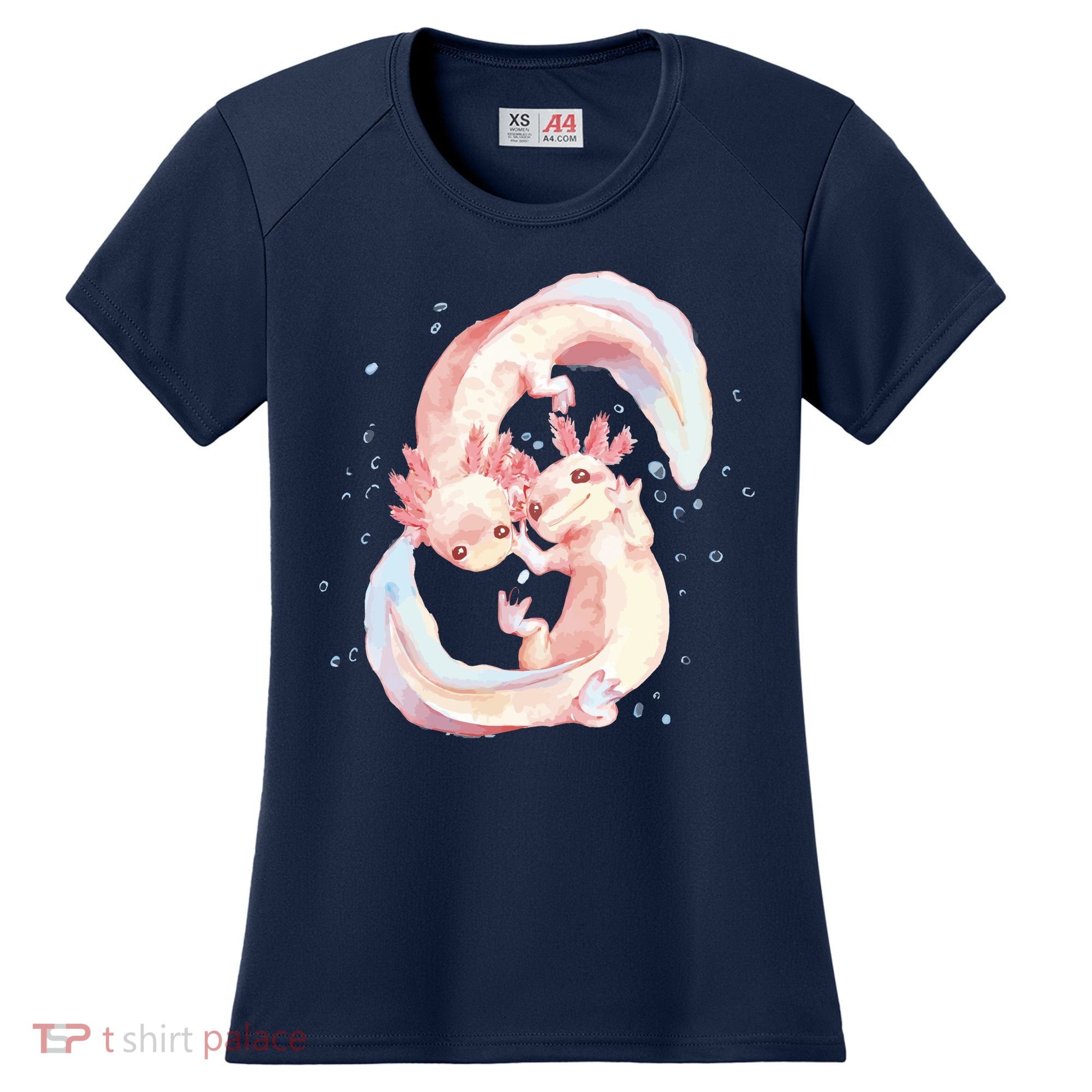 Axolotl Ying Yang Women's Cooling Performance Crew T-Shirt