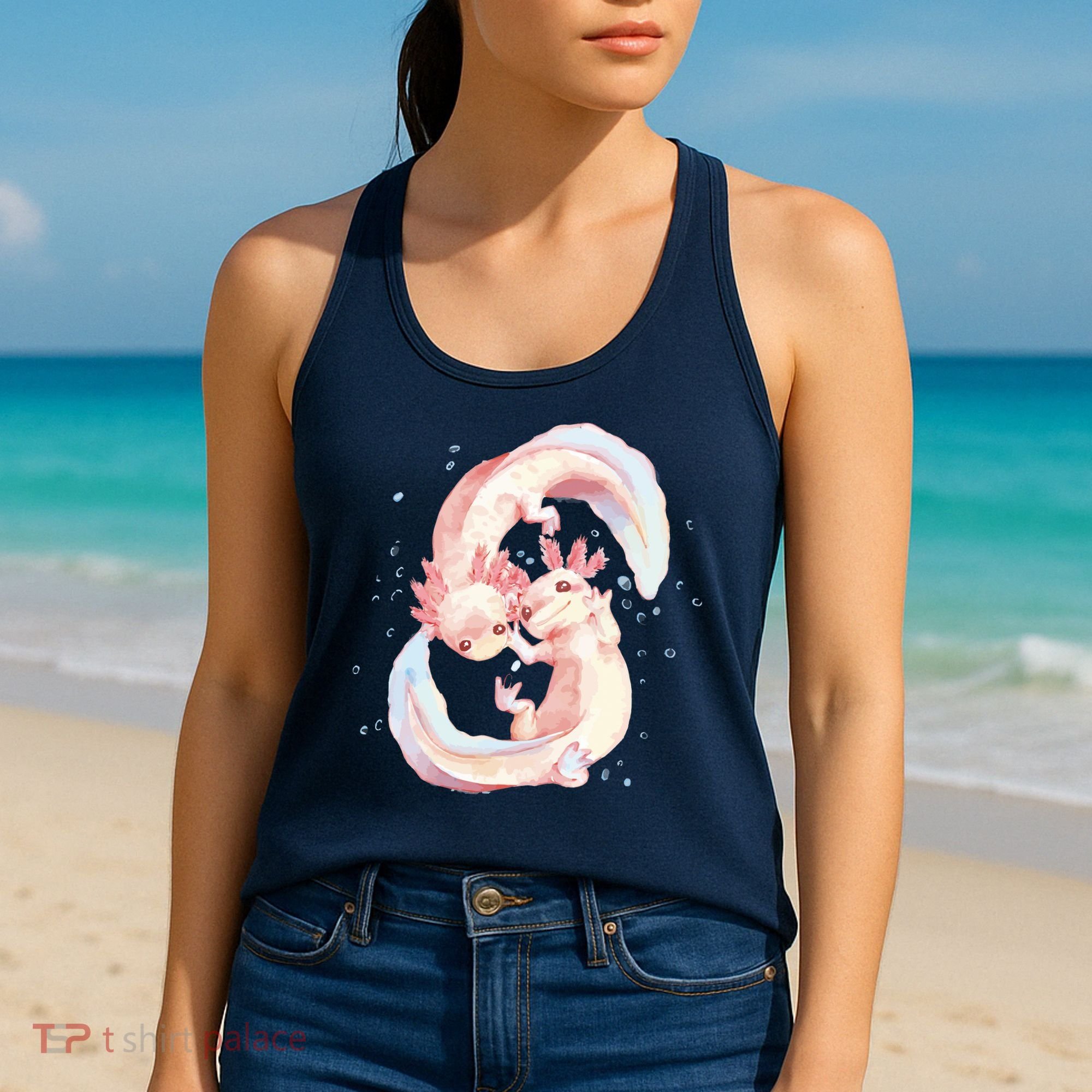 Axolotl Ying Yang Women's Tank Top