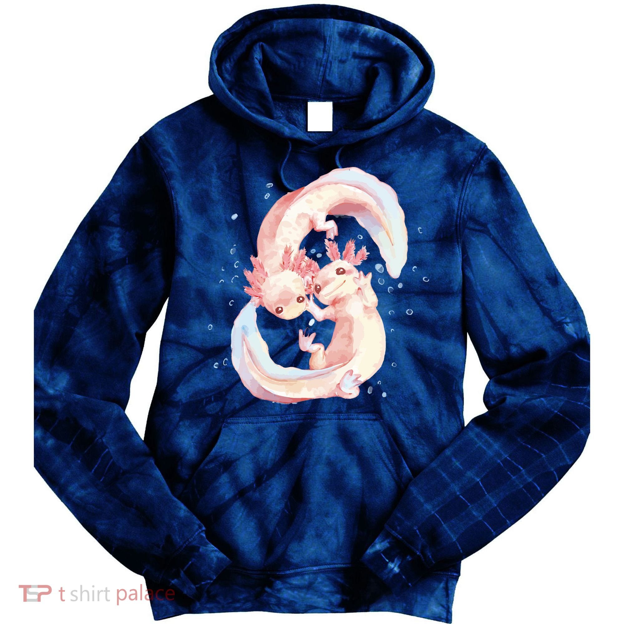 Axolotl Ying Yang Tie Dye Hoodie