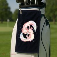 Axolotl Ying Yang Golf Towel thumb 2