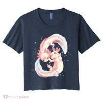 Axolotl Ying Yang Women's Crop Top Tee thumb 0
