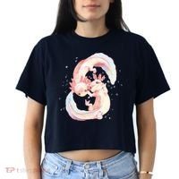 Axolotl Ying Yang Women's Crop Top Tee thumb 2