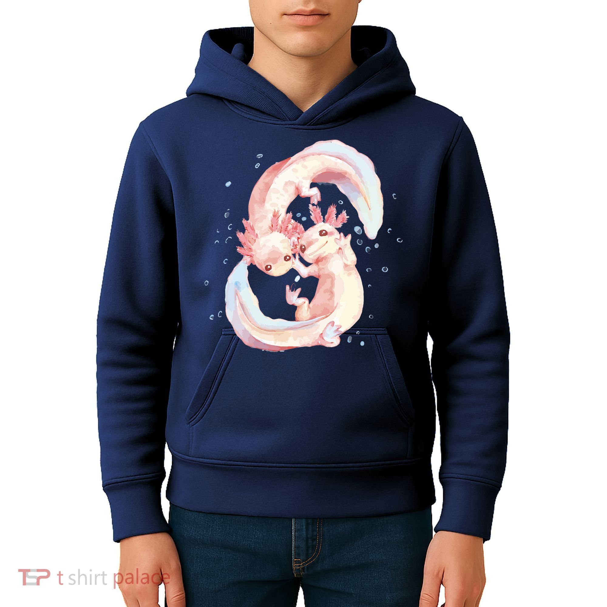 Axolotl Ying Yang Kids Hoodie