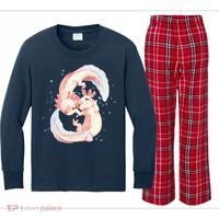 Axolotl Ying Yang Kids Long Sleeve Plaid Pajama Set thumb 0
