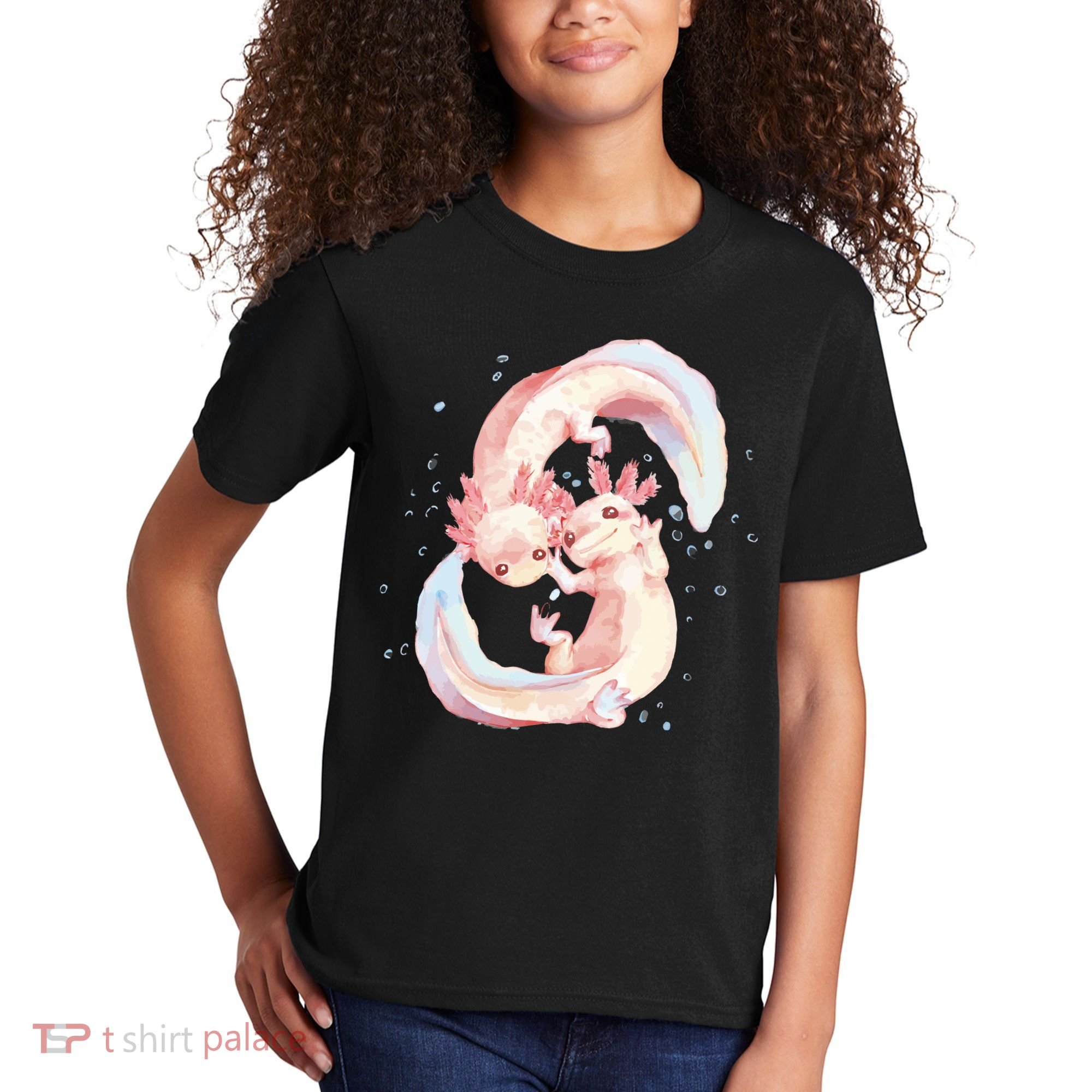 Axolotl Ying Yang Kids T-Shirt