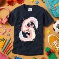 Axolotl Ying Yang Kids T-Shirt thumb 3
