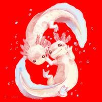 Axolotl Ying Yang Santa Hat thumb 1