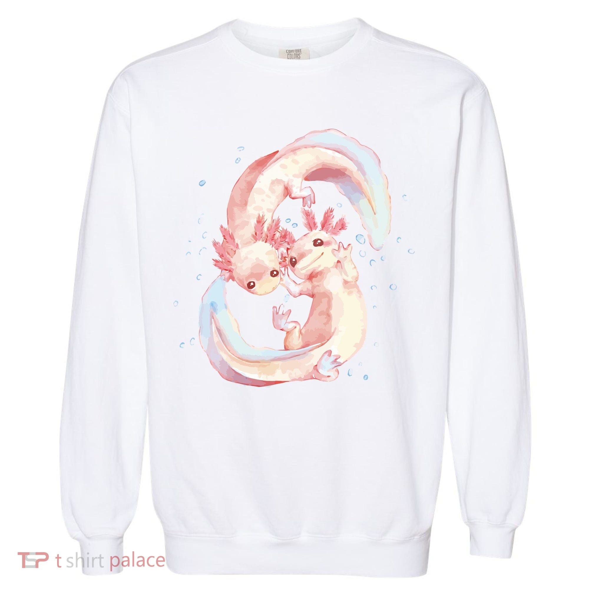 Axolotl Ying Yang Garment-Dyed Sweatshirt