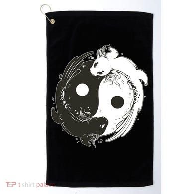 Axolotl Yin Yang Golf Towel