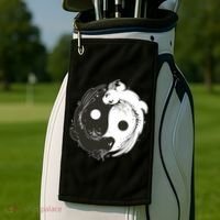 Axolotl Yin Yang Golf Towel thumb 2