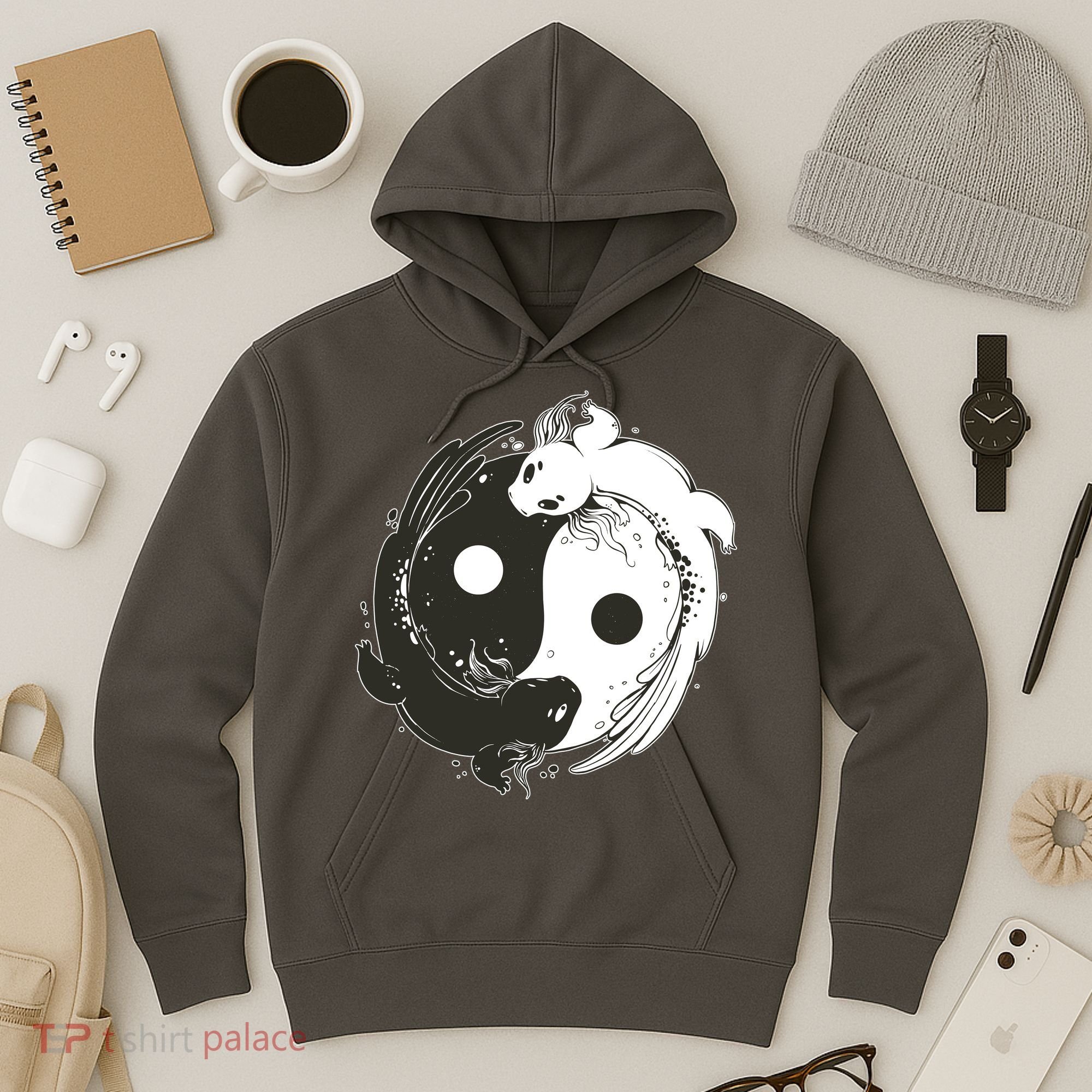 Axolotl Yin Yang Hoodie