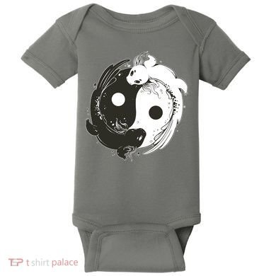 Axolotl Yin Yang Baby Bodysuit