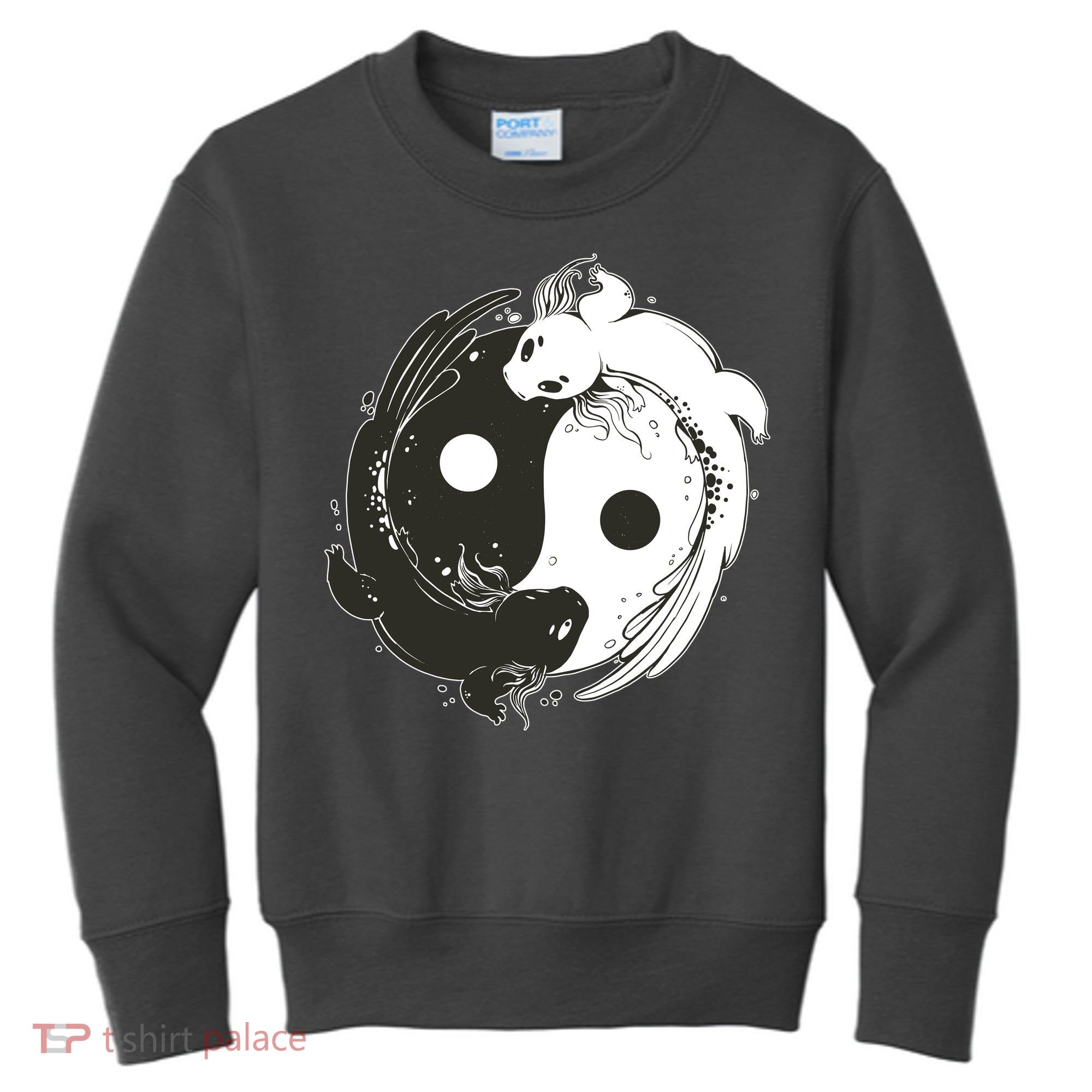 Axolotl Yin Yang Kids Sweatshirt