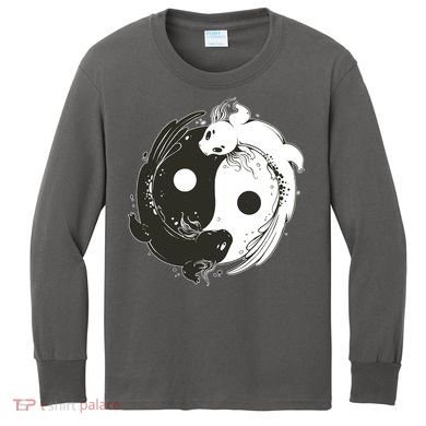 Axolotl Yin Yang Kids Long Sleeve Shirt