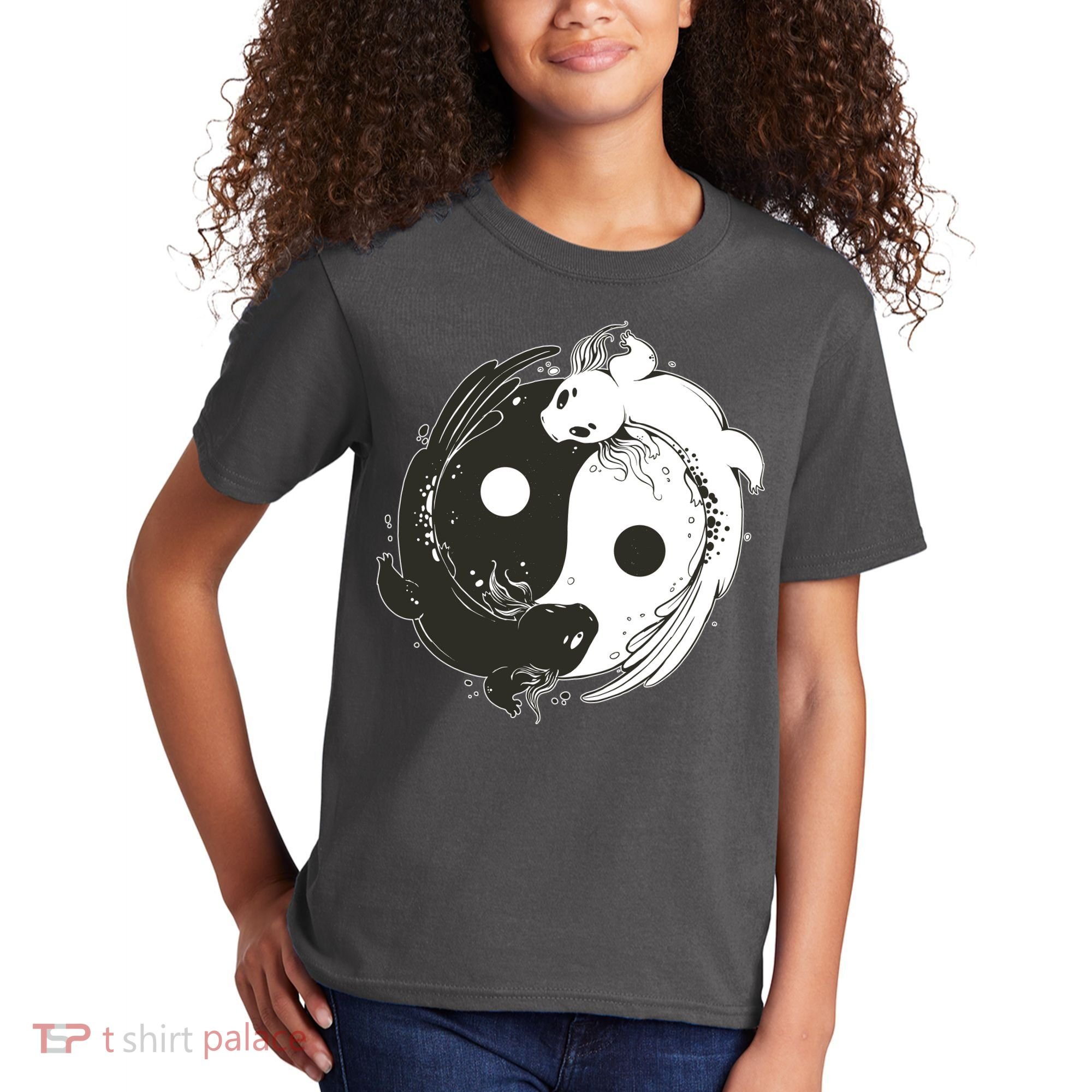 Axolotl Yin Yang Kids T-Shirt