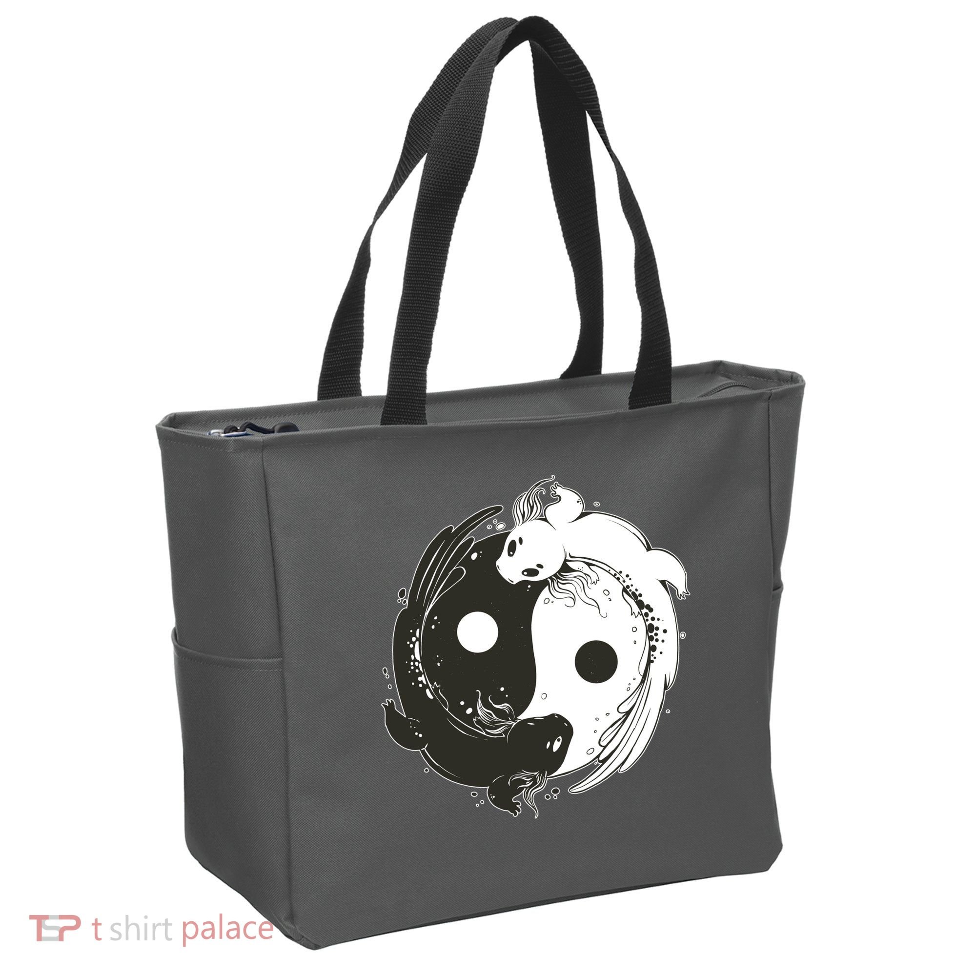 Axolotl Yin Yang Tote Bag