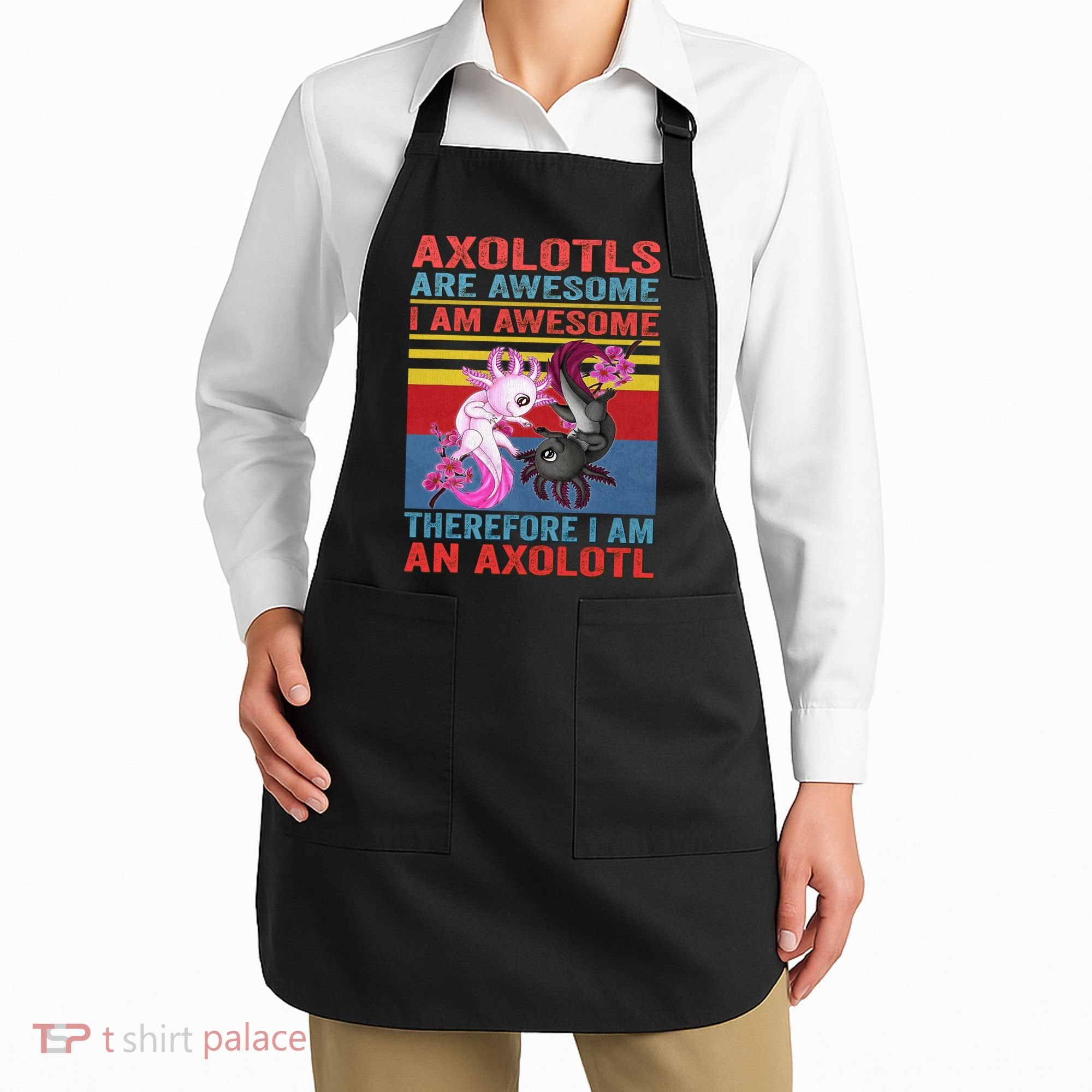 Axolotl Yin Yang Plush Pets Axolotyls Are Awesome Apron