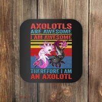 Axolotl Yin Yang Plush Pets Axolotyls Are Awesome Coaster thumb 0