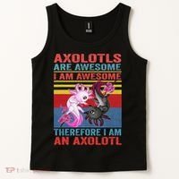 Axolotl Yin Yang Plush Pets Axolotyls Are Awesome Tank Top thumb 2