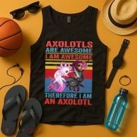 Axolotl Yin Yang Plush Pets Axolotyls Are Awesome Tank Top thumb 4