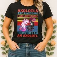 Axolotl Yin Yang Plush Pets Axolotyls Are Awesome Women's T-Shirt thumb 2
