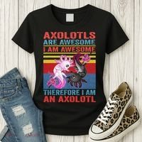 Axolotl Yin Yang Plush Pets Axolotyls Are Awesome Women's T-Shirt thumb 3