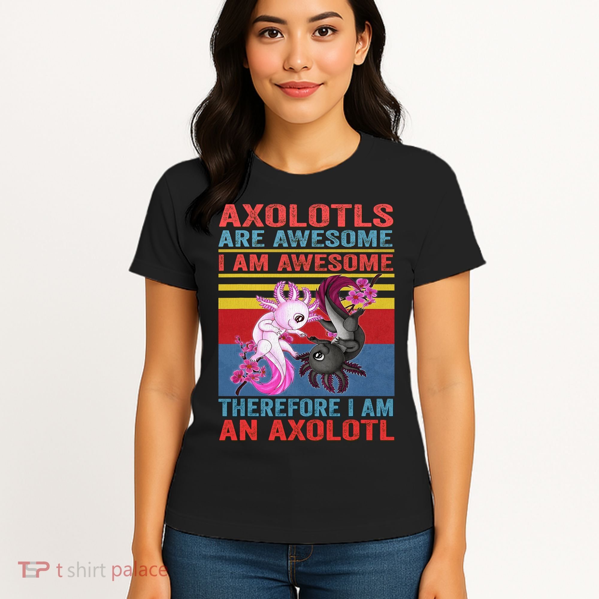 Axolotl Yin Yang Plush Pets Axolotyls Are Awesome Women's T-Shirt
