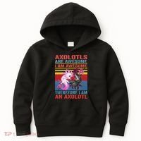 Axolotl Yin Yang Plush Pets Axolotyls Are Awesome Kids Hoodie thumb 0
