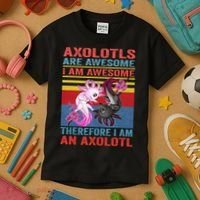 Axolotl Yin Yang Plush Pets Axolotyls Are Awesome Kids T-Shirt thumb 3