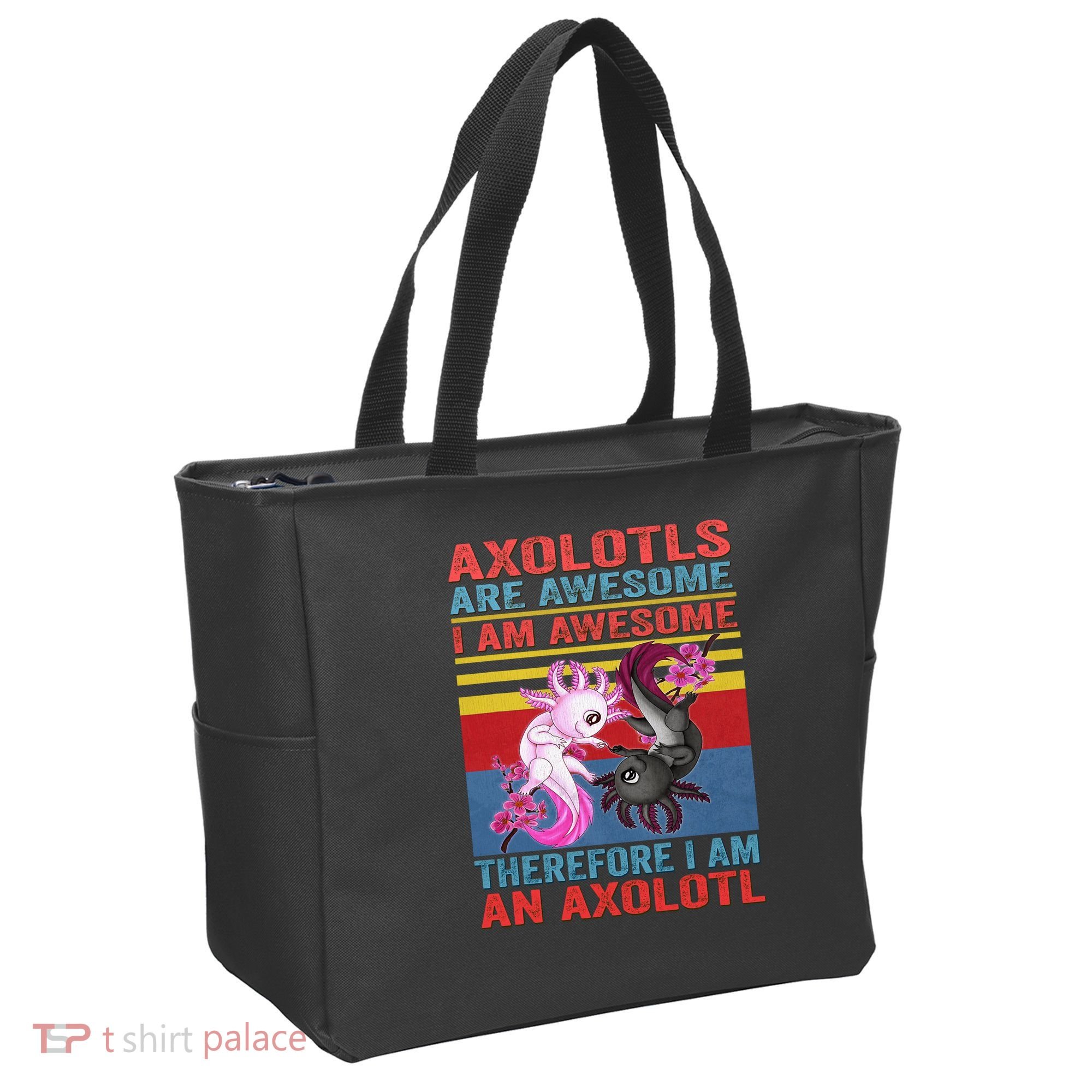 Axolotl Yin Yang Plush Pets Axolotyls Are Awesome Tote Bag