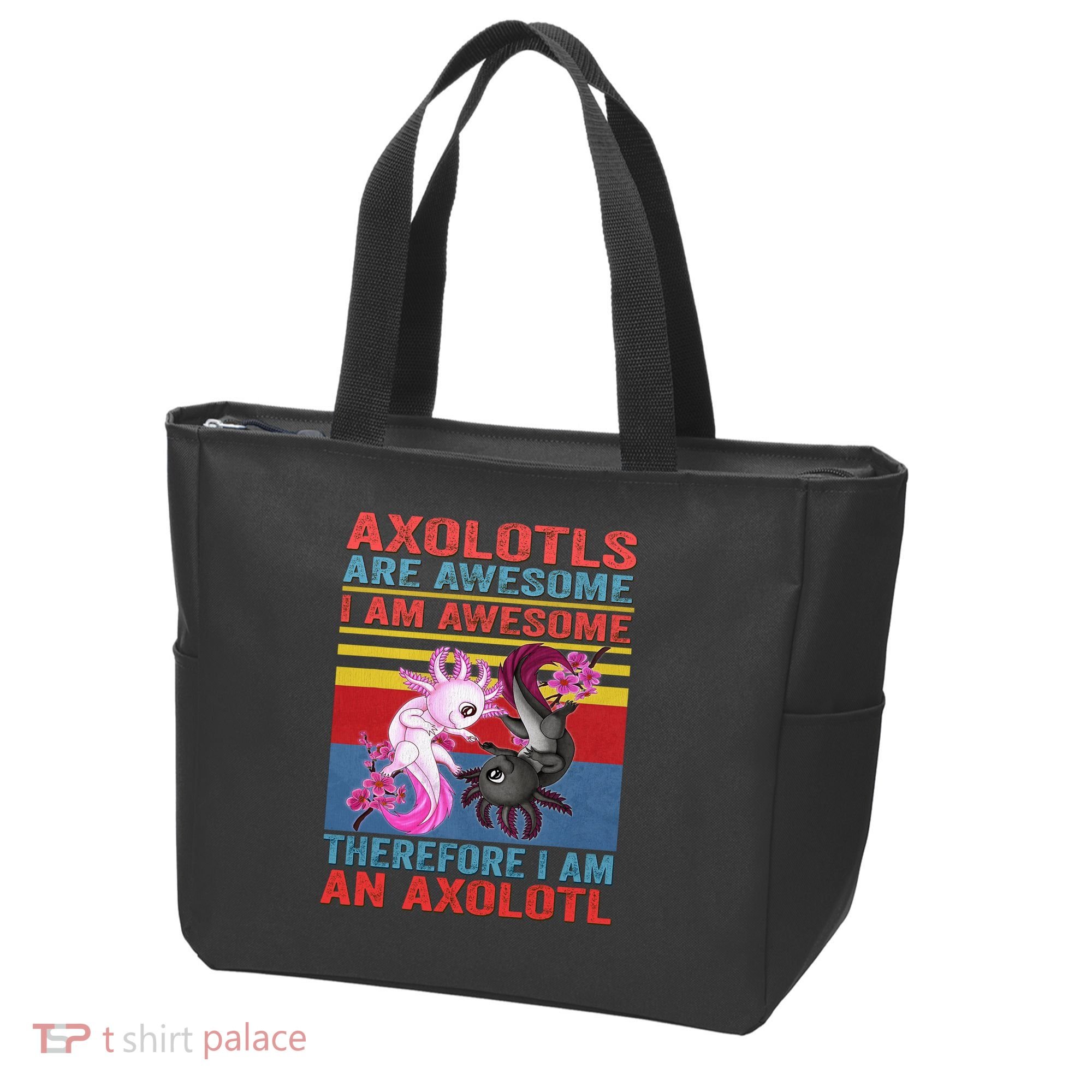 Axolotl Yin Yang Plush Pets Axolotyls Are Awesome Tote Bag