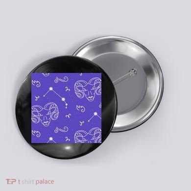 Aries Zodiac Astrology Button