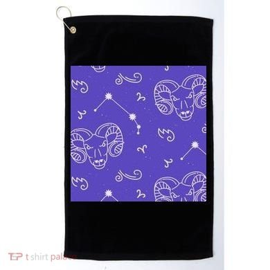 Aries Zodiac Astrology Golf Towel