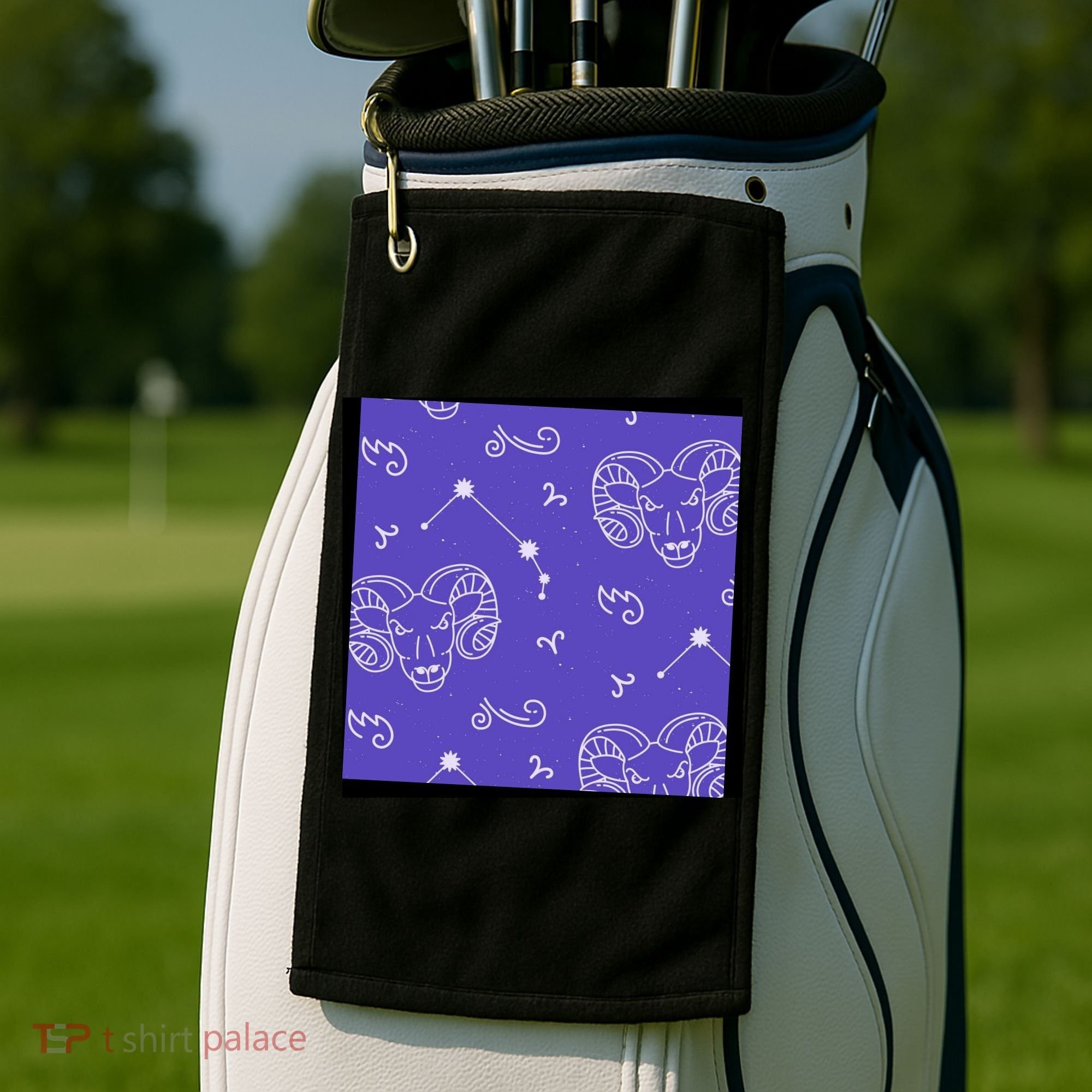Aries Zodiac Astrology Golf Towel