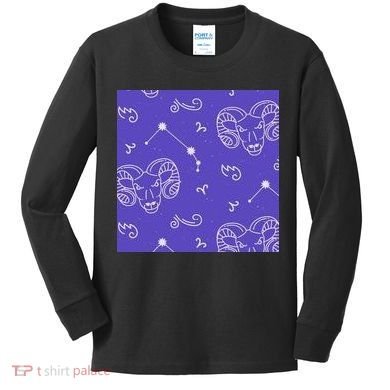 Aries Zodiac Astrology Kids Long Sleeve Shirt