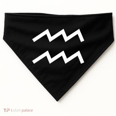 Aquarius zodiac USA-Made Doggie Bandana