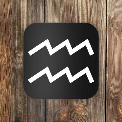 Aquarius zodiac Coaster