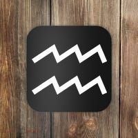 Aquarius zodiac Coaster thumb 0