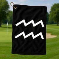 Aquarius zodiac Golf Towel thumb 1