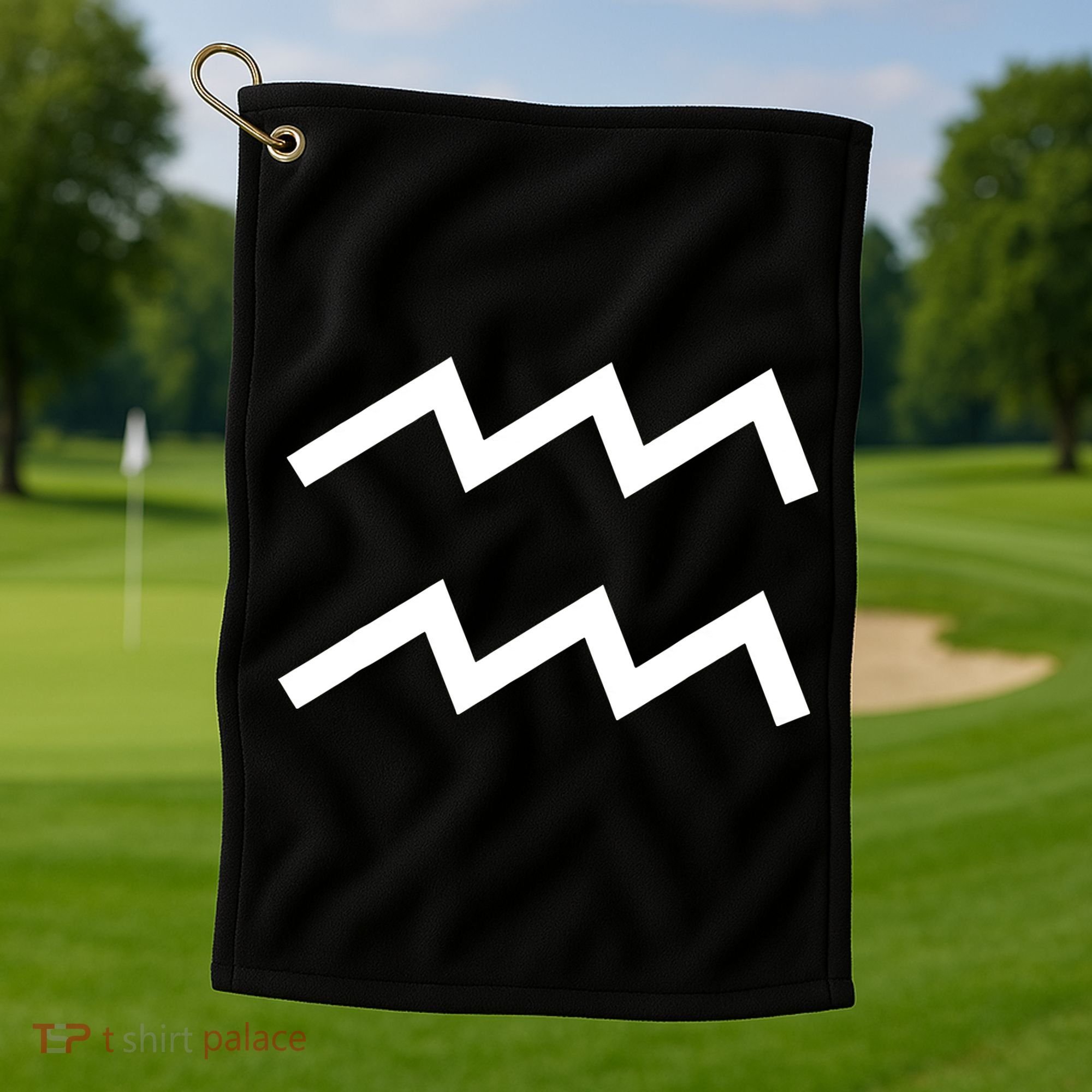 Aquarius zodiac Golf Towel